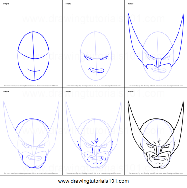 Развертка маски Росомахи