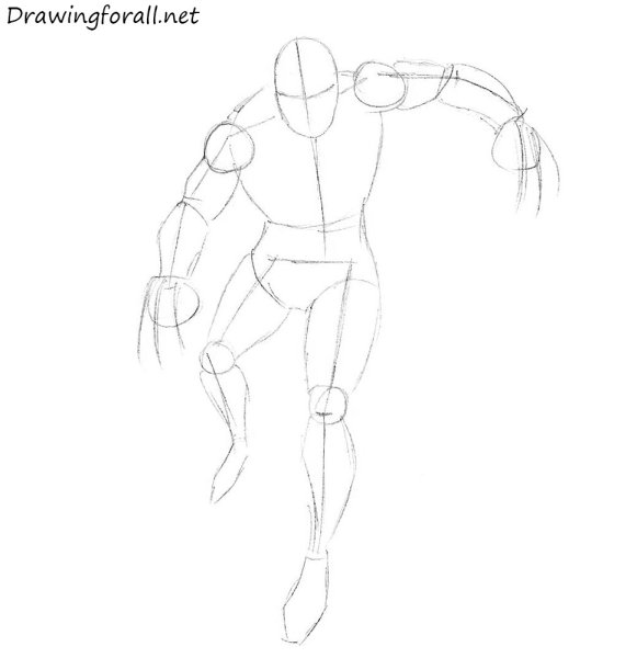 Росомаха рисунок поэтапно