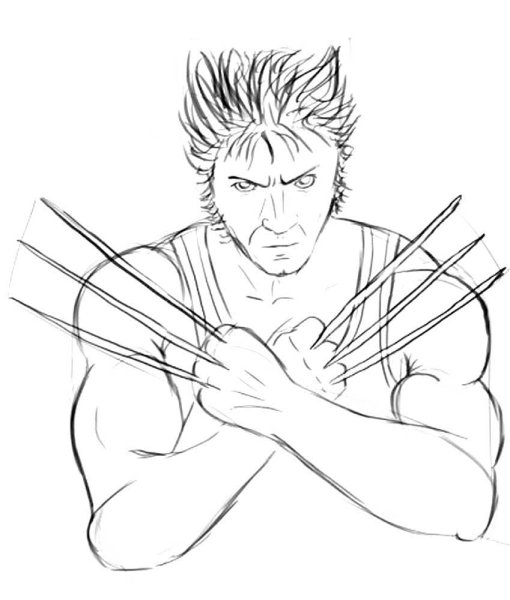 Рисунки карандашом Росомаха Логан