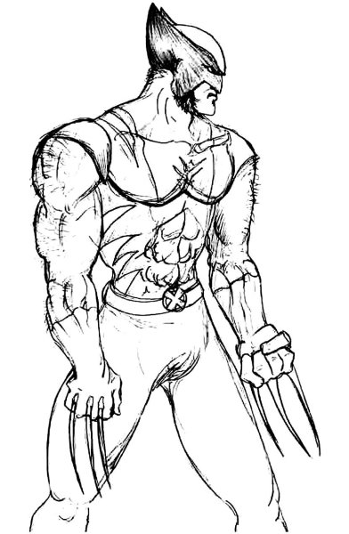 Раскраска Логан Росомаха