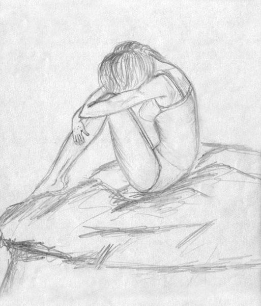 Рисунки карандашом грустные