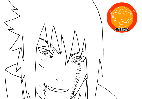 Раскраска Саске риненган