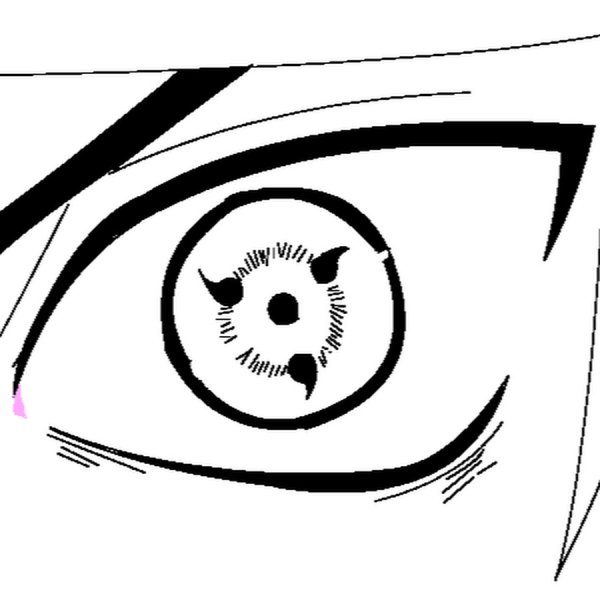 Шаринган чёрно белый