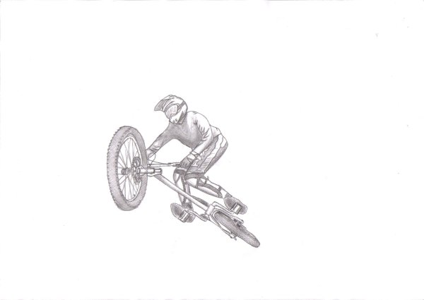 Бмх рисунок карандашом спереди