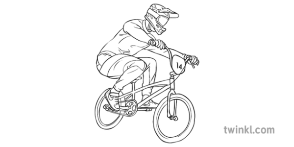 Раскраска BMX Rider