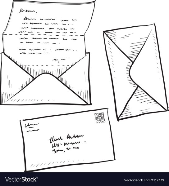 Конверт карандашом