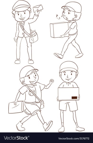 Рисование почтальон