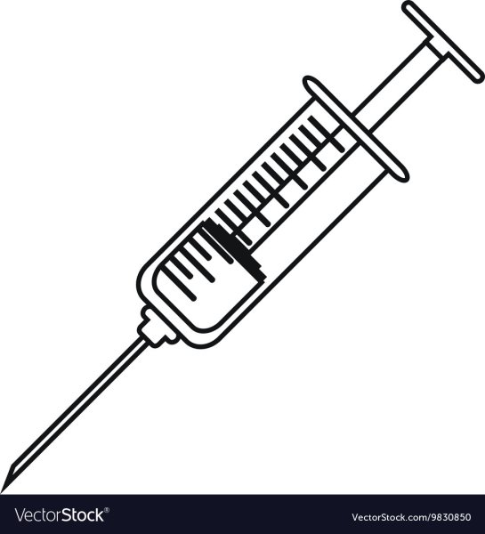 Шприц трафарет