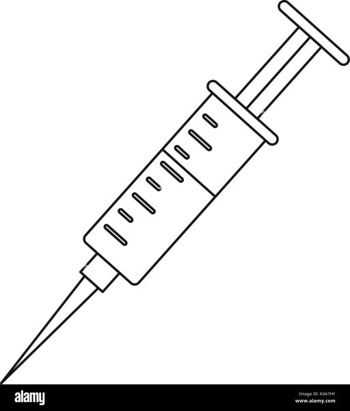 Нарисовать шприц для детей