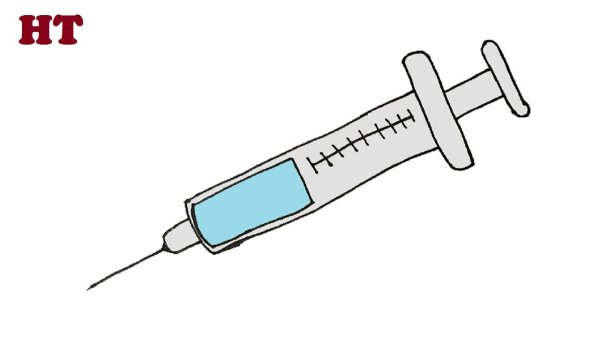 Шприц рисунок для срисовки