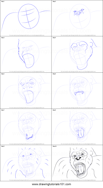 Конг нарисовать поэтапно