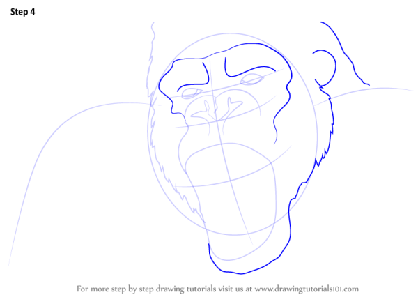 Кинг Конг нарисовать поэтапно