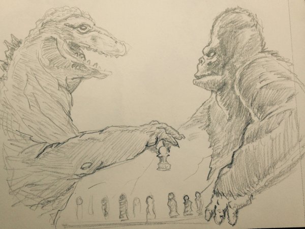 Кинг Конг нарисовать