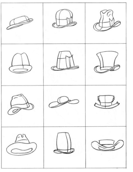 Головные уборы для рисования