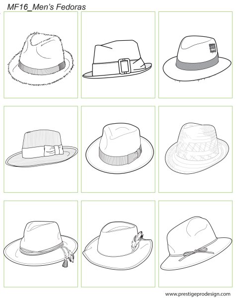 Шляпа Федора референс