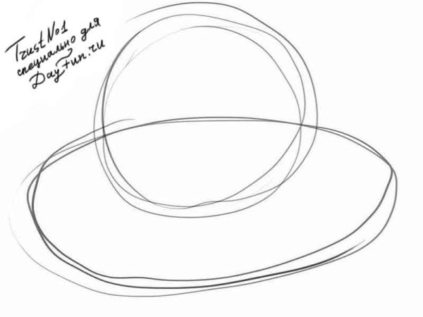 Рисование шляпы поэтапно