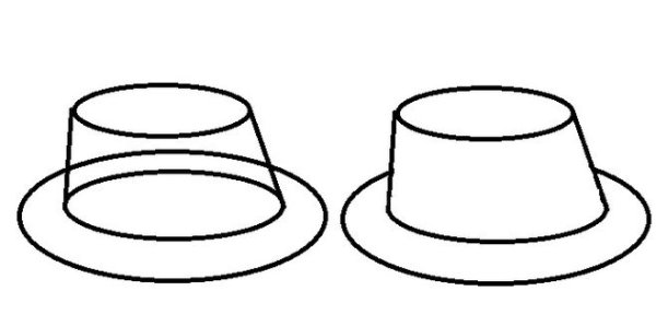 Шляпа цилиндр раскраска для детей