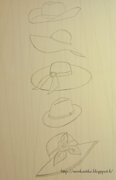 Шляпа для рисования карандашом