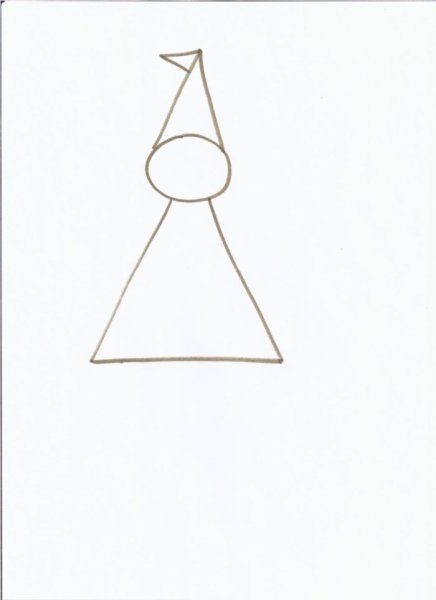 Маленький гномик рисование в средней группе Комарова