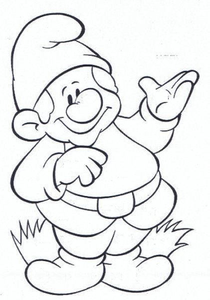 Гном раскраска