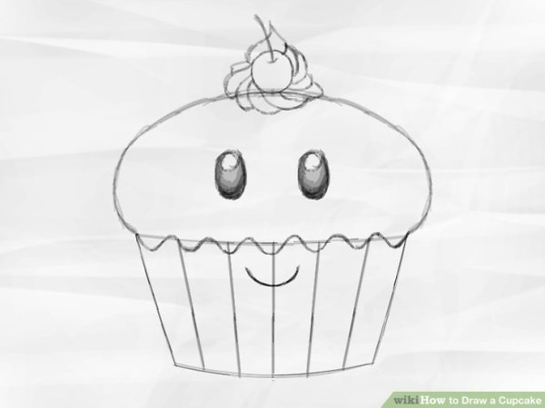 Кексики рисунок карандашом