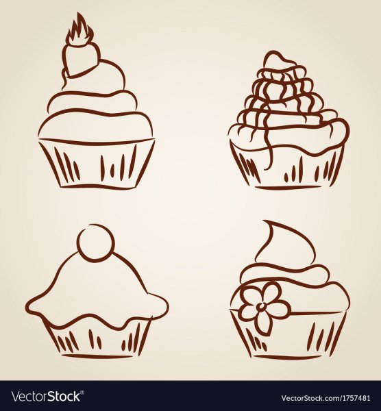 Скетч пирожное поэтапно