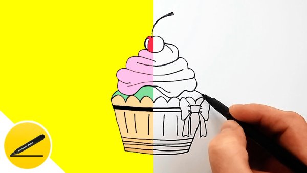 Пирожное рисунок карандашом