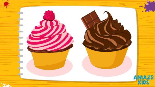 Поэтапное рисование пирожных