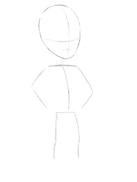 Поэтапное рисование пришелец