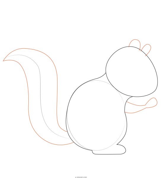 Поэтапное рисование бурундука