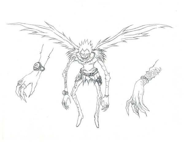 Кира и рюк яблоко раздора раскраска