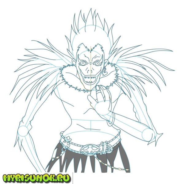 Рюк из тетради смерти нарисовать