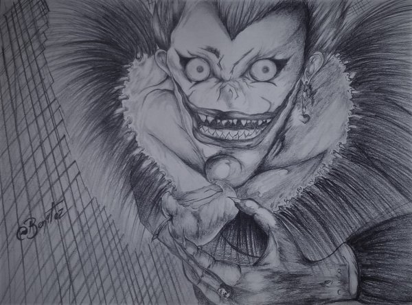 Рюк арты карандашом