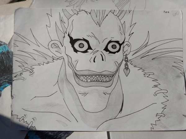 Раскраска рюк Бог смерти