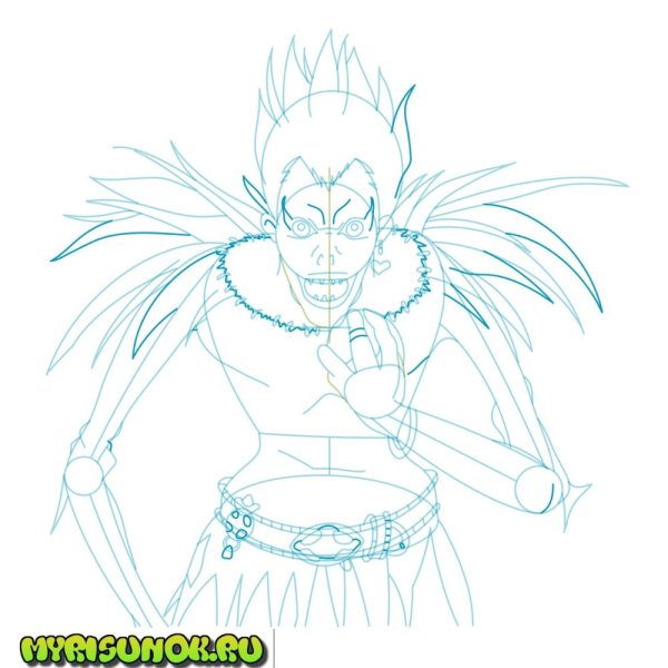 Аниме рисунки легкие рюк