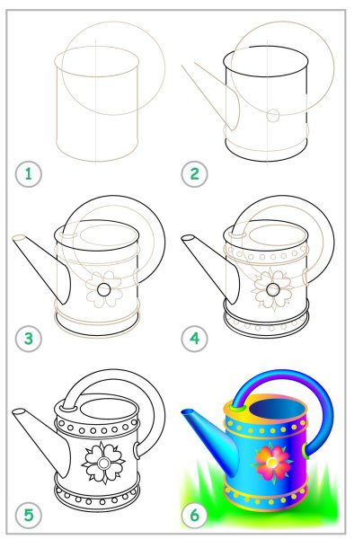 Как нарисовать лейку