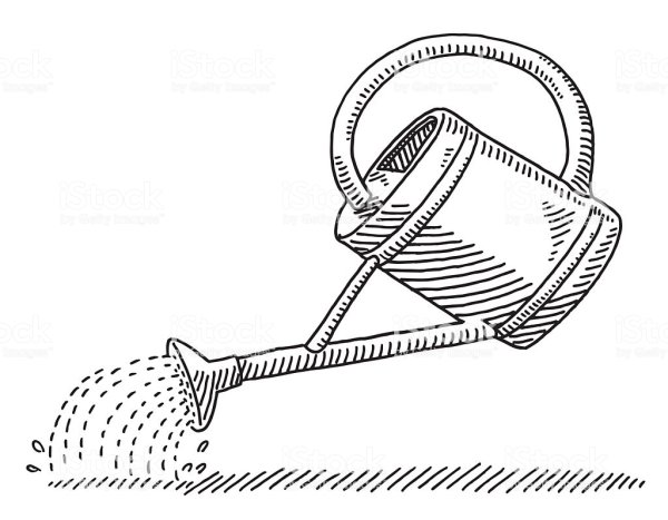 Лейка с водой раскраска