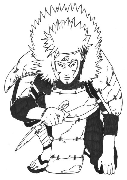 Тобирама Сенджу черно белое