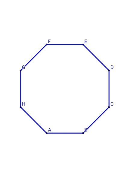 Угол правильного восьмиугольника