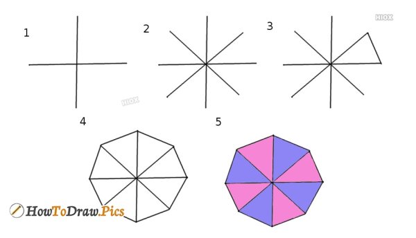Рисунок карандашом октагон