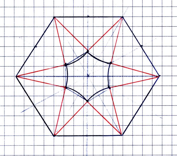 Чертим правильный шестиугольник