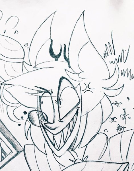 Как нарисовать Аластора простым карандашом