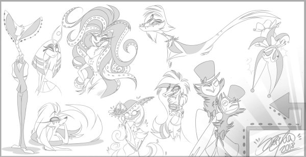 Наброски животных по памяти и представлению