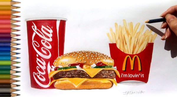Макдональдс карандашом