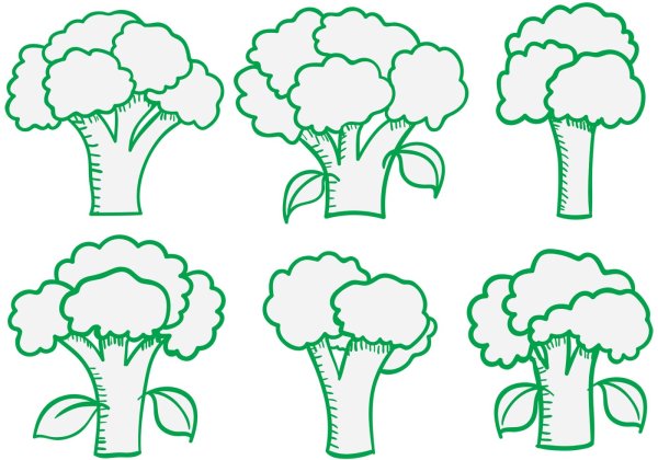 Нарисовать брокколи