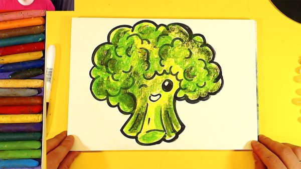 Рисование для детей брокколи