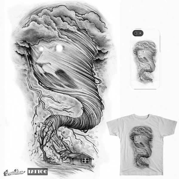 Торнадо тату эскиз