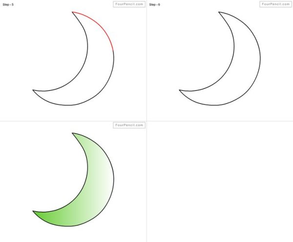 Как легко нарисовать полумесяц