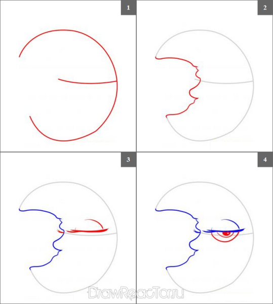 Поэтапное рисование Луны