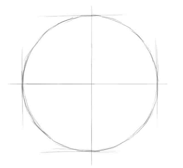 Поэтапное рисование Луны